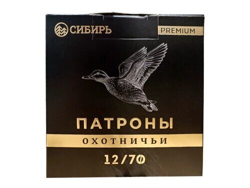 Патроны охотничьи дробовые СИБИРЬ PREMIUM 12/70, др. 1, 32гр